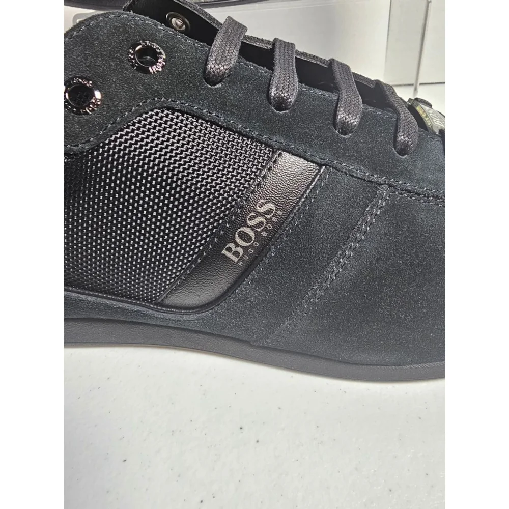 Boss Hugo Boss Men's Maze Suede Sneakers - Black - Size 12 - Picture 5 of 10